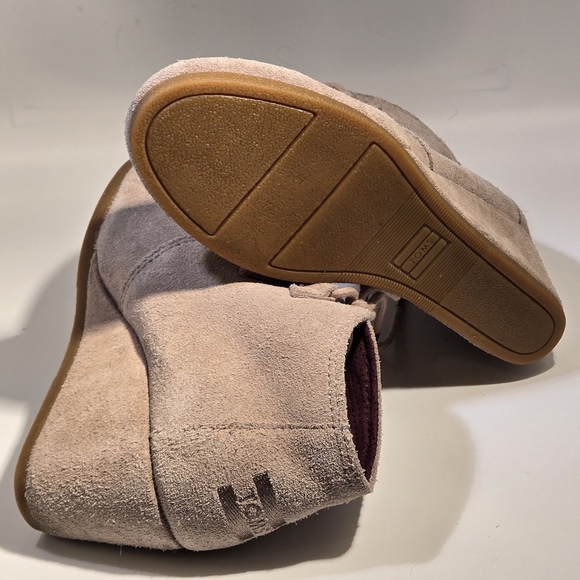 Toms Women's Kala Suede Ankle Boots Lace-Up Wedge Booties Desert Tan Size US 7 - Picture 14 of 16